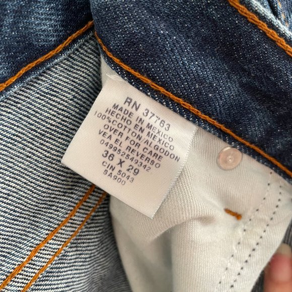 M SUPERIOR DURABLE MENS W 36 X 29 NAVY BLUE JEANS PANTS - Picture 4 of 4